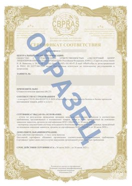 Образец Сертификат СТО 01.064.00220722.2-2020 Алдан Сертификат СТО 01.064.00220722.2-2020 
